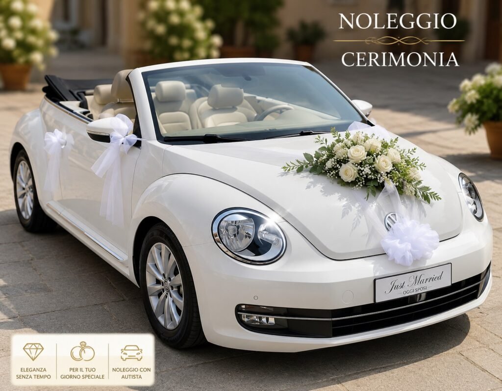 Immagine di VOLKSWAGEN MAGGIOLINO CABRIO PER NOLEGGIO CERIMONIA